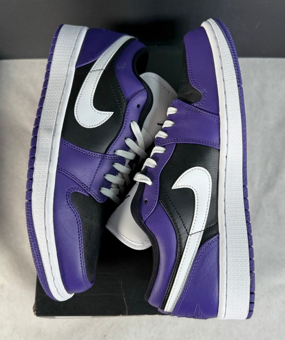 NIke Air Jordan 1 Low "Court Purple Black" 553558-501 Sneakers – Men’s US 9 NIB